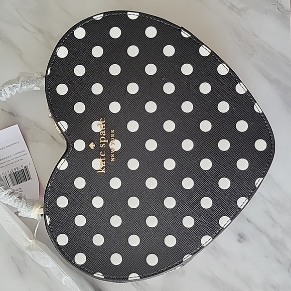 Kate Spade Love Shack Heart Crossbody- Black- New! - Picture 2 of 10
